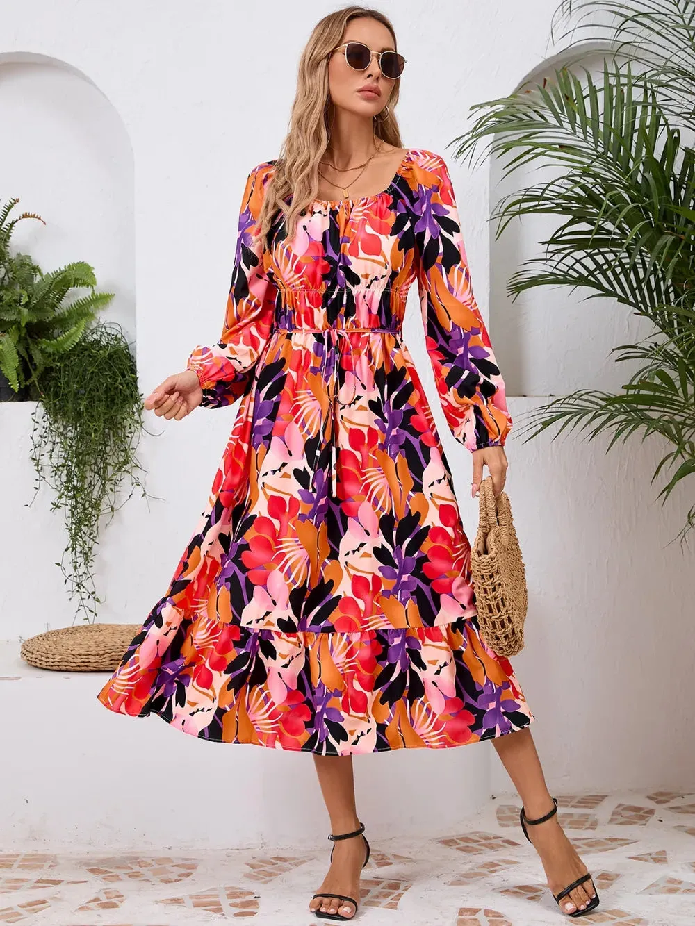 Printed Long Sleeve Midi Dress sold by Gigi Laurent product image thumbnail 3