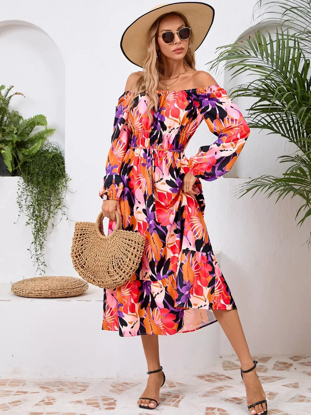 Printed Long Sleeve Midi Dress sold by Gigi Laurent product image thumbnail 5