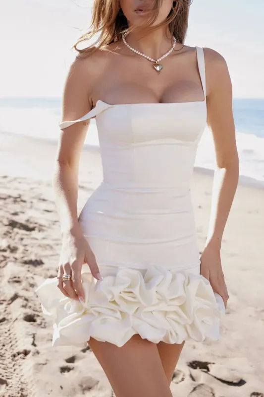 Ruched Square Neck Sleeve Mini Dress sold by Gigi Laurent