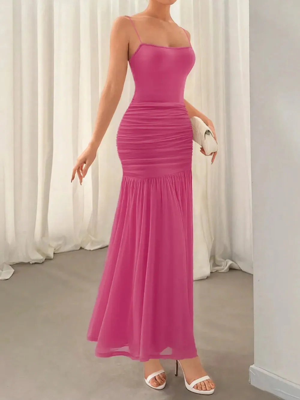 Ruched Maxi Cami Dress sold by Gigi Laurent product image thumbnail 3