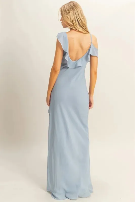 HYFVE Chiffon Ruffle Trim Midi Dress sold by Gigi Laurent product image thumbnail 3