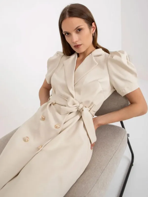 Tie Waist Short Sleeve Blazer Dress sold by Gigi Laurent