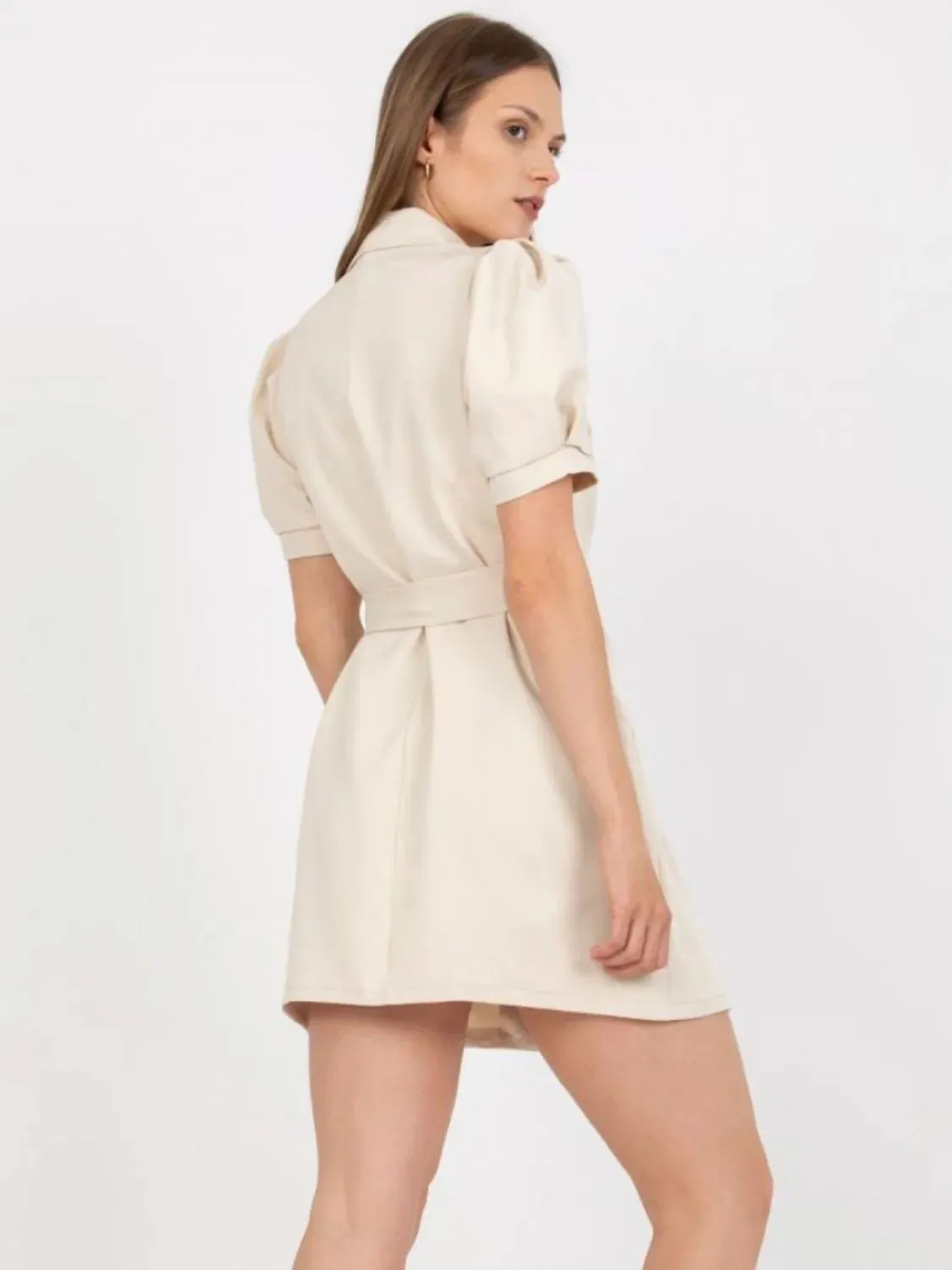 Tie Waist Short Sleeve Blazer Dress sold by Gigi Laurent product image thumbnail 2