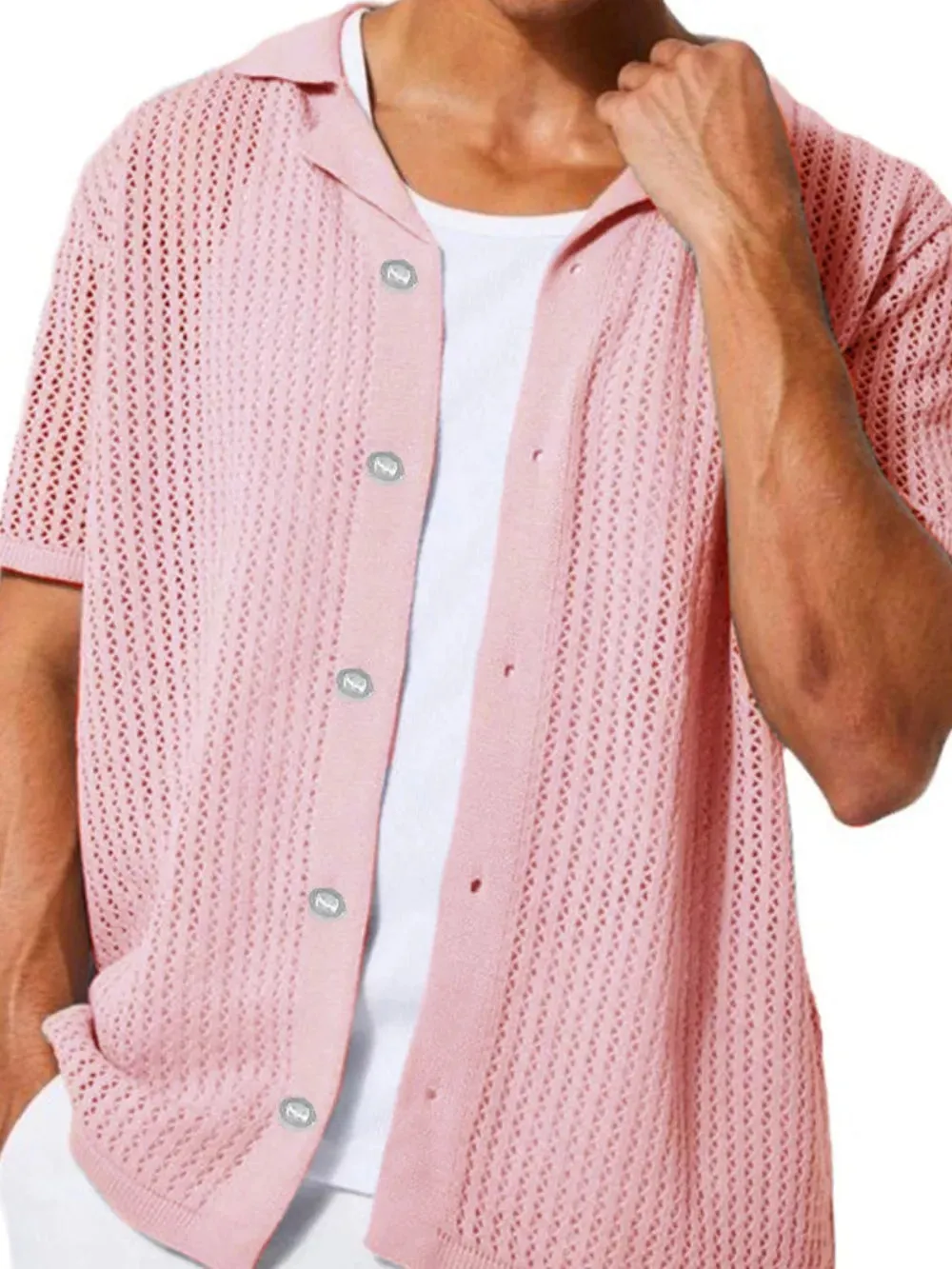 Men's Full Size Button Down Short Sleeve Shirt Plus Size sold by Gigi Laurent product image thumbnail 2