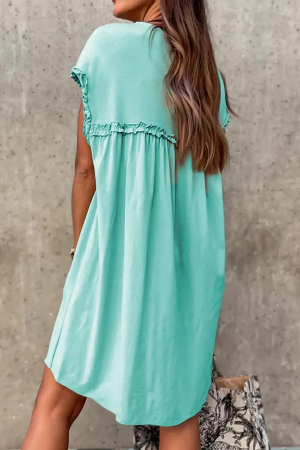 Frill Short Sleeve Mini Dress sold by Gigi Laurent product image thumbnail 2