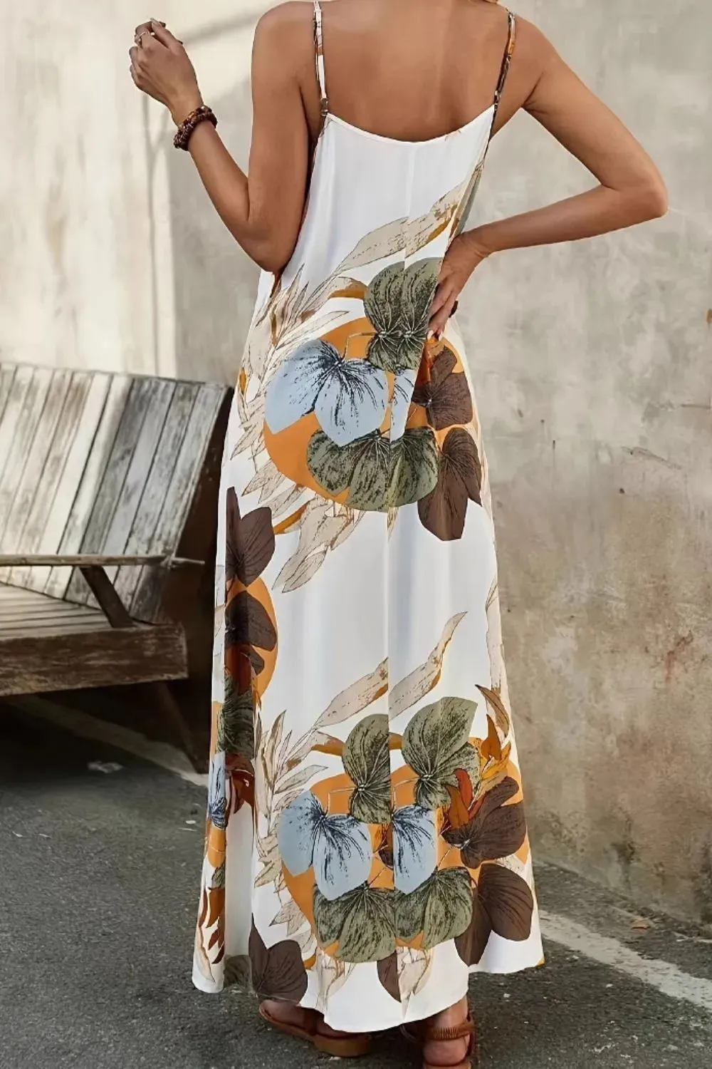 Printed Spaghetti Strap Maxi Dress sold by Gigi Laurent product image thumbnail 4