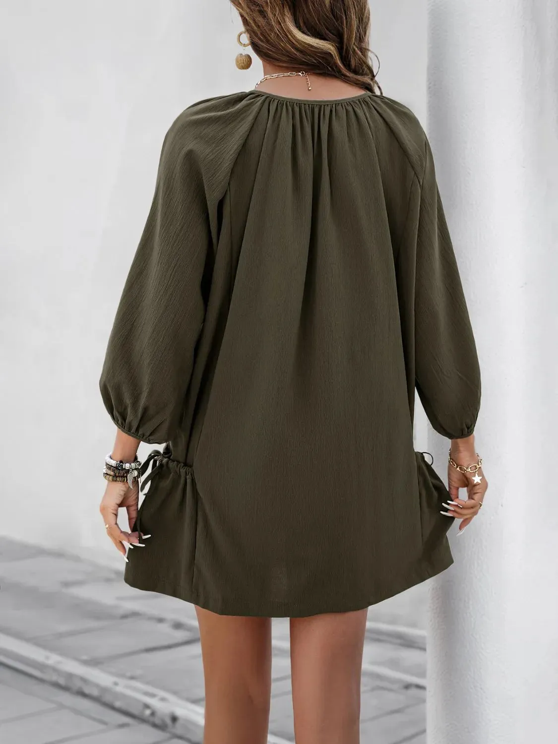 Button Front Balloon Sleeve Dress sold by Gigi Laurent product image thumbnail 5