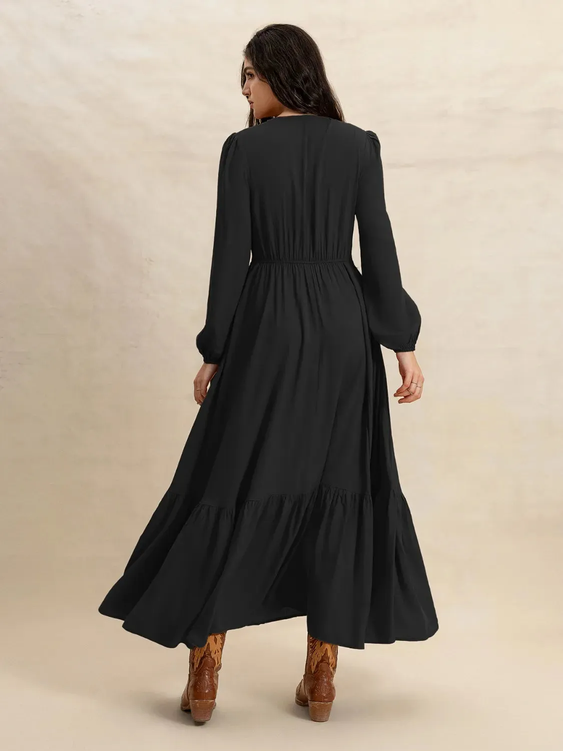 V-Neck Long Sleeve Dress sold by Gigi Laurent product image thumbnail 5