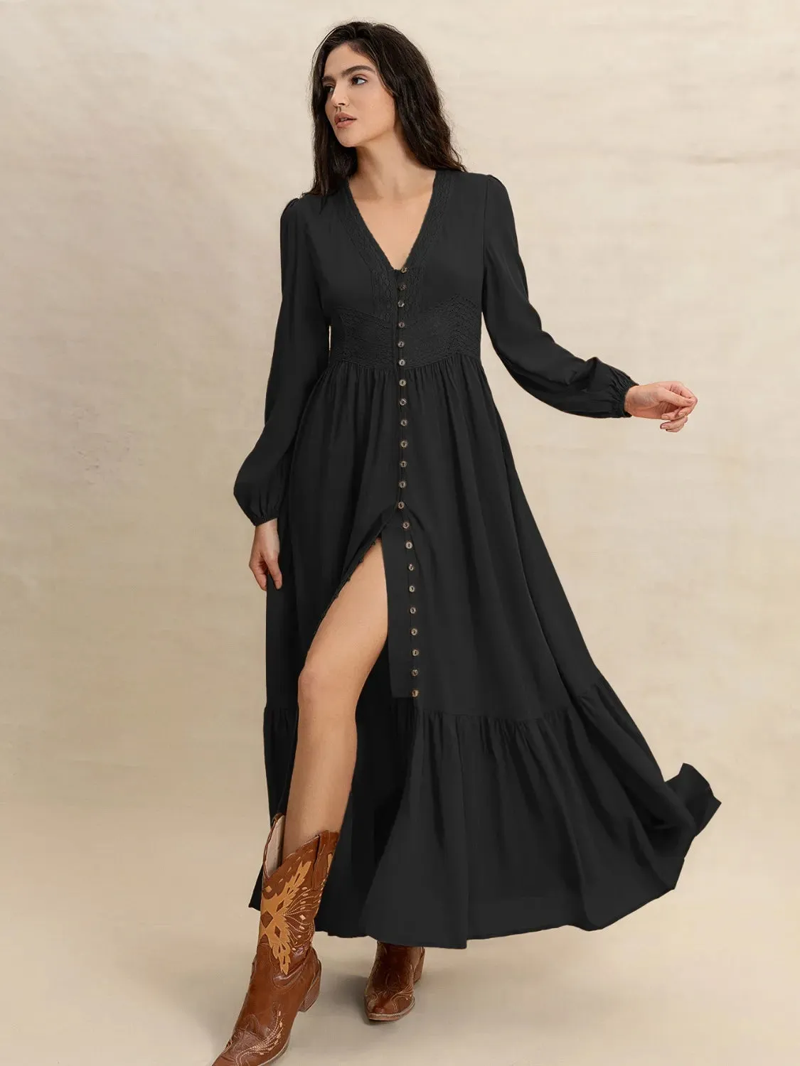 V-Neck Long Sleeve Dress sold by Gigi Laurent