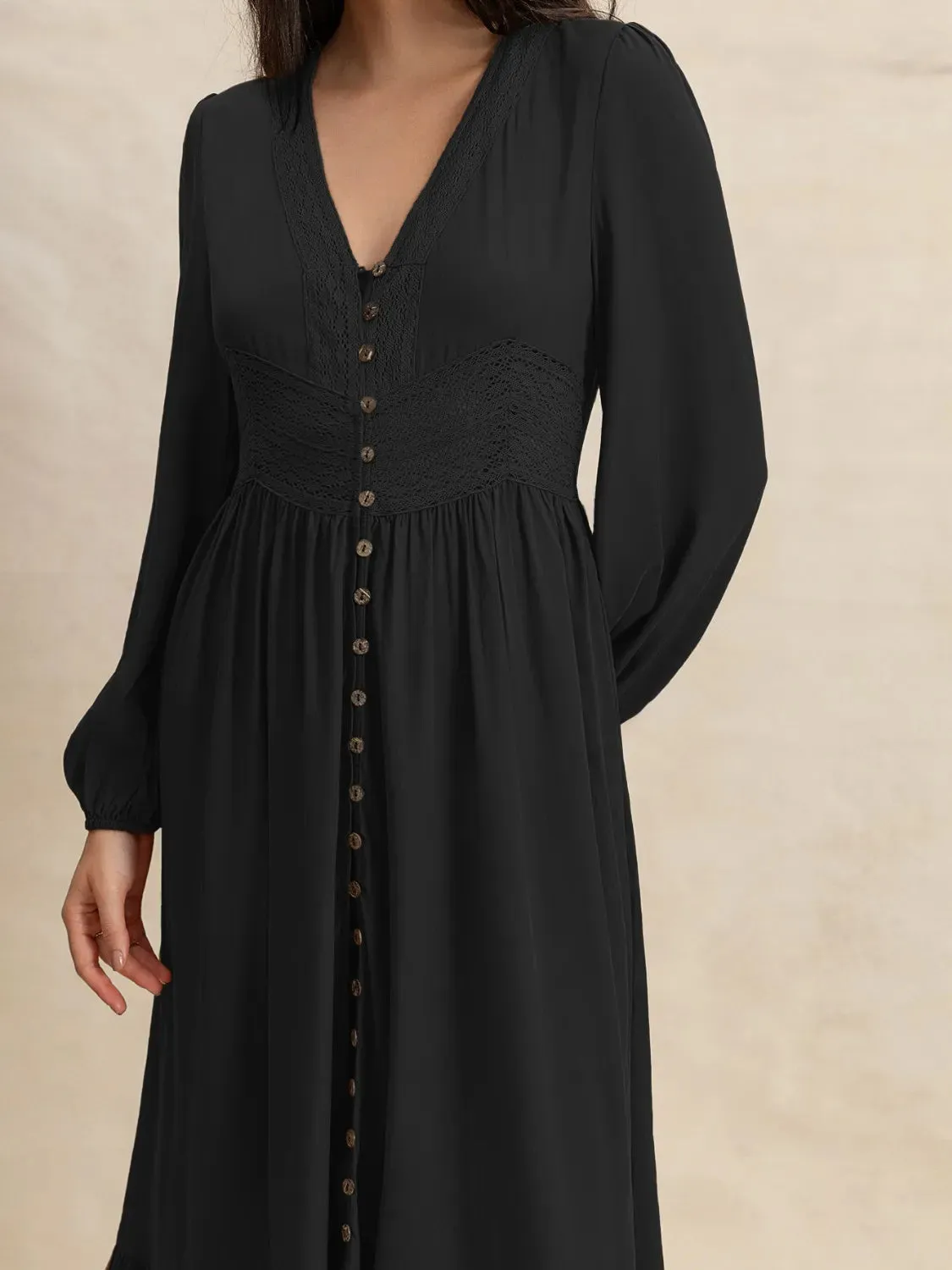 V-Neck Long Sleeve Dress sold by Gigi Laurent product image thumbnail 4