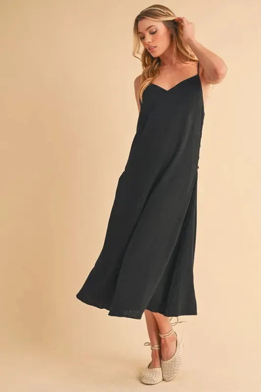 Aemi+Co Side Button Midi Cami Dress sold by Gigi Laurent product image thumbnail 3