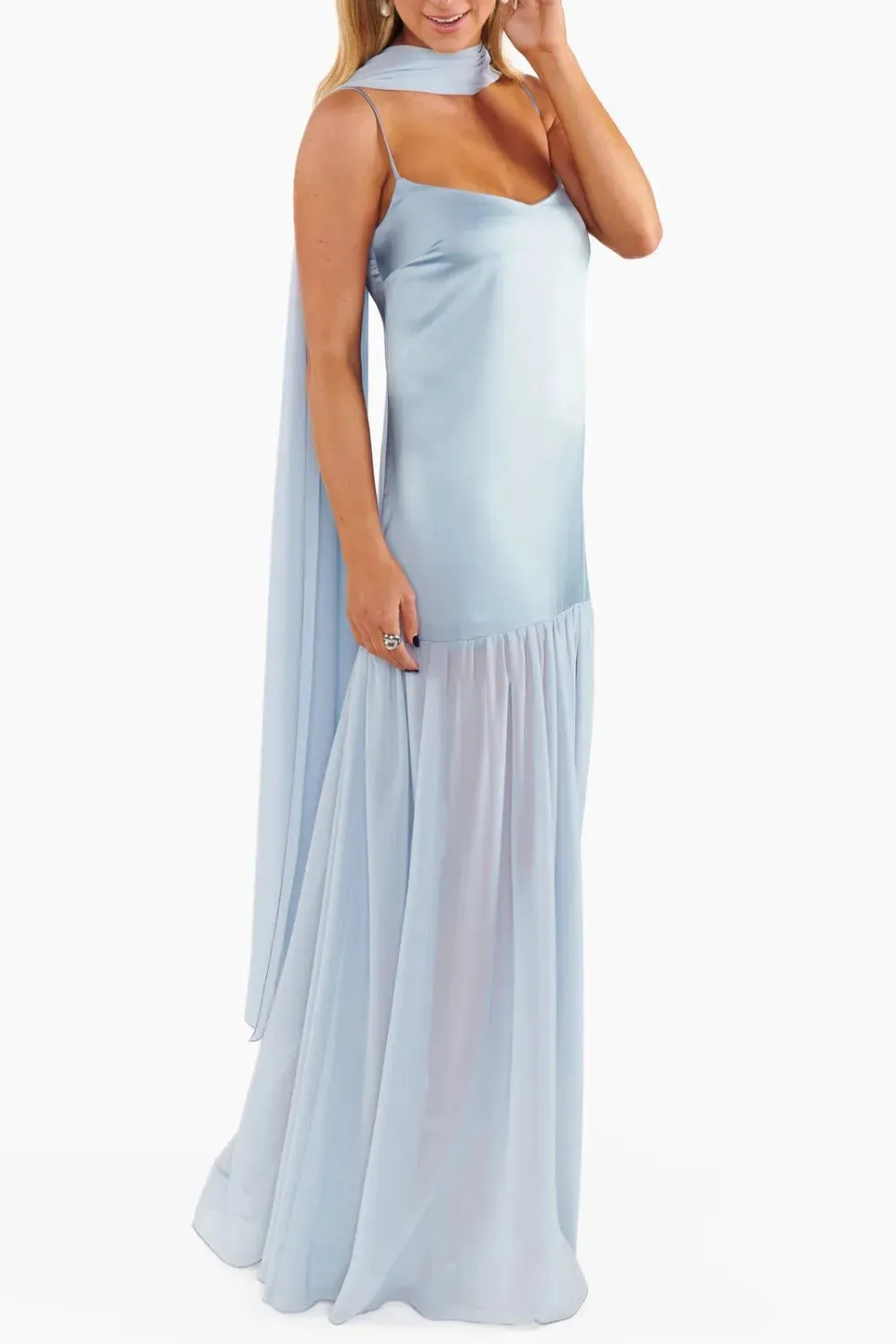 Adjustable Strap Maxi Cami Dress with Scarf sold by Gigi Laurent product image thumbnail 4