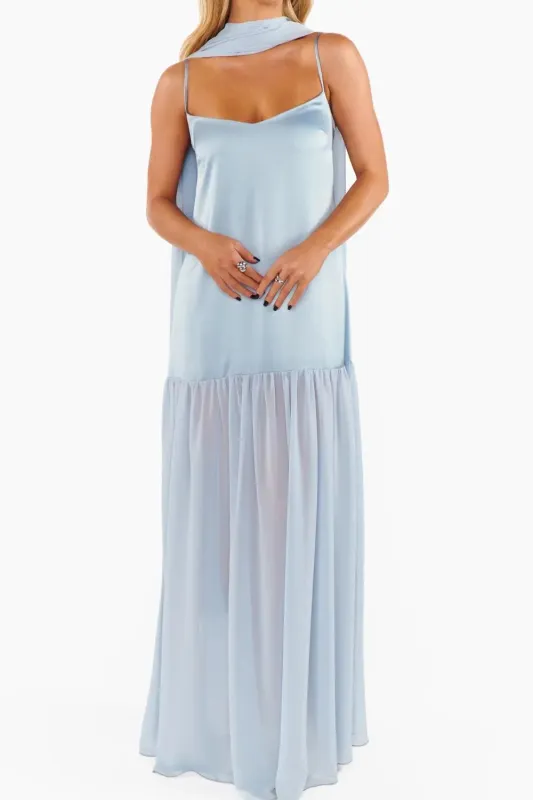 Adjustable Strap Maxi Cami Dress with Scarf sold by Gigi Laurent