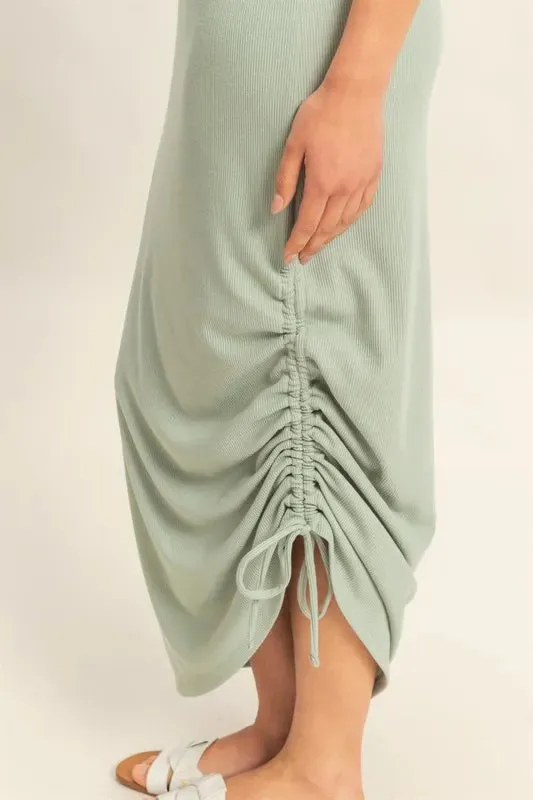 HYFVE Scoop Neck Side Tie Detail Midi Dress sold by Gigi Laurent product image thumbnail 5