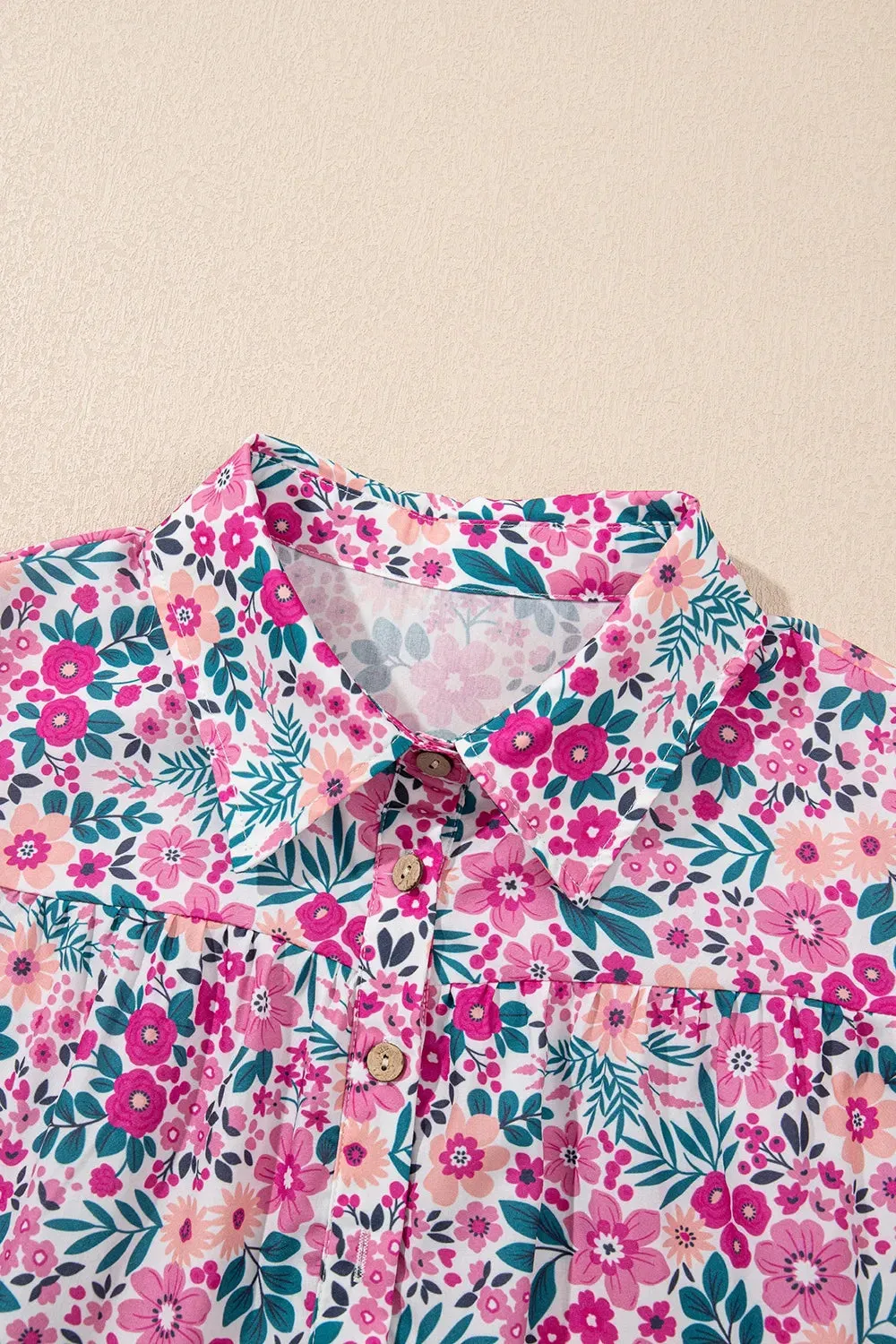 Printed Short Sleeve Mini Shirt Dress sold by Gigi Laurent product image thumbnail 5