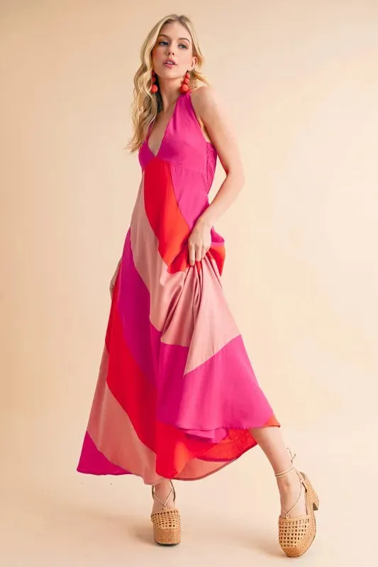 Aemi+Co Color Block Sleeveless Maxi Dress sold by Gigi Laurent product image thumbnail 4