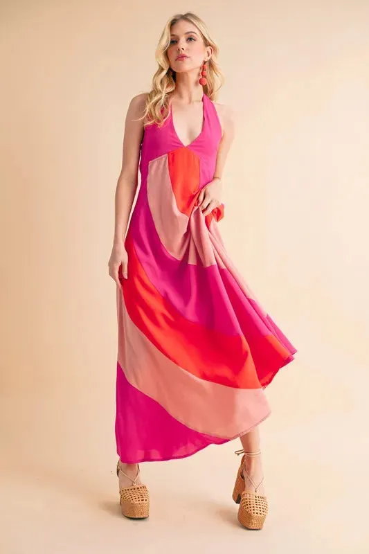 Aemi+Co Color Block Sleeveless Maxi Dress sold by Gigi Laurent product image thumbnail 5