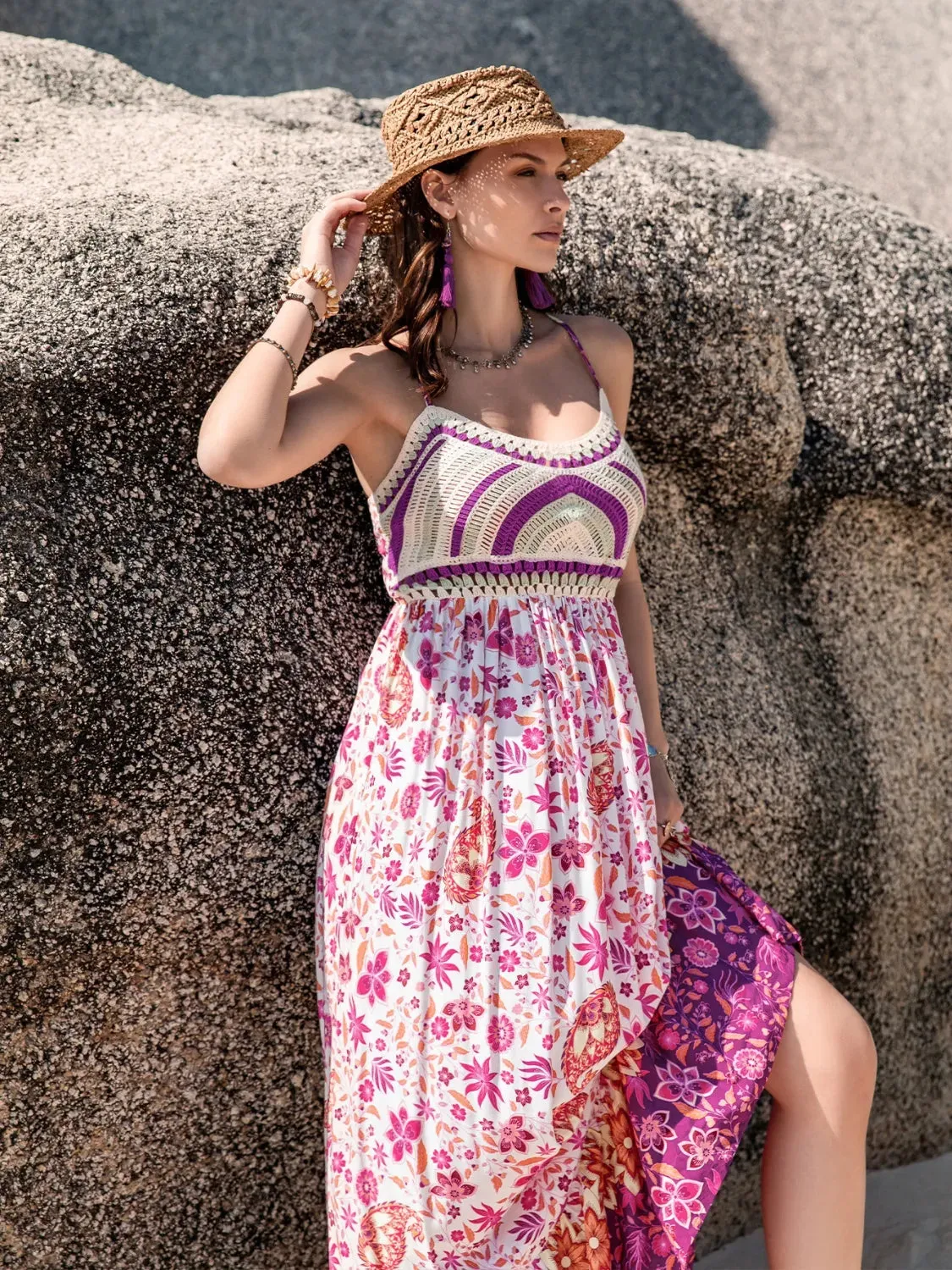 Printed Scoop Neck Cami Dress sold by Gigi Laurent product image thumbnail 4