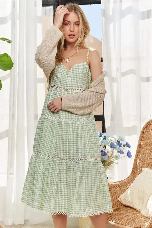 ADORA Gingham Detail Washed Dress sold by Gigi Laurent product image thumbnail 4