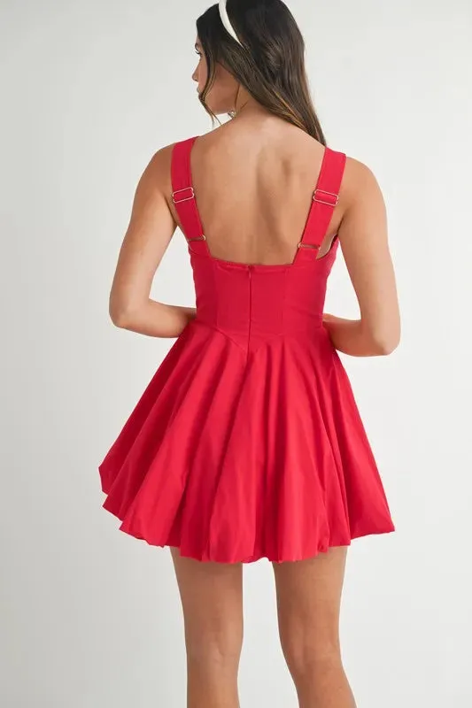 MABLE Poplin Square Neckline Bubble Mini Dress sold by Gigi Laurent product image thumbnail 2
