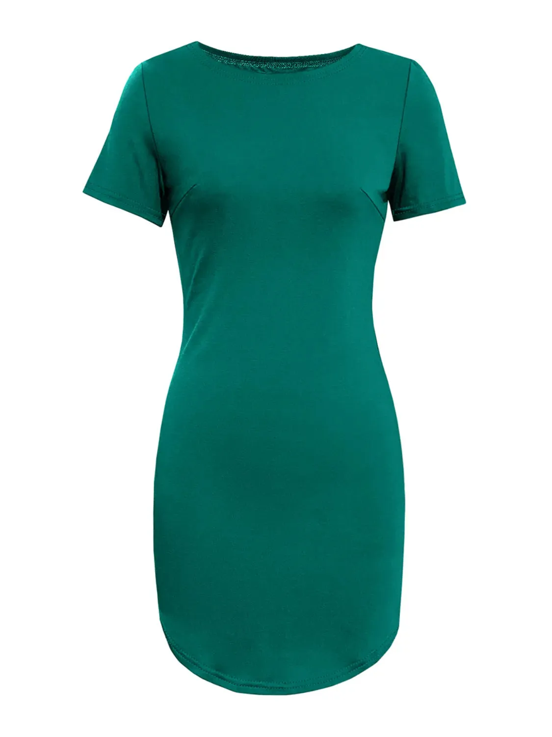 Round Neck Short Sleeve Mini Tee Dress sold by Gigi Laurent product image thumbnail 3
