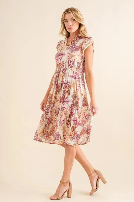 And The Why Boho Printed Tiered Dress sold by Gigi Laurent product image thumbnail 4