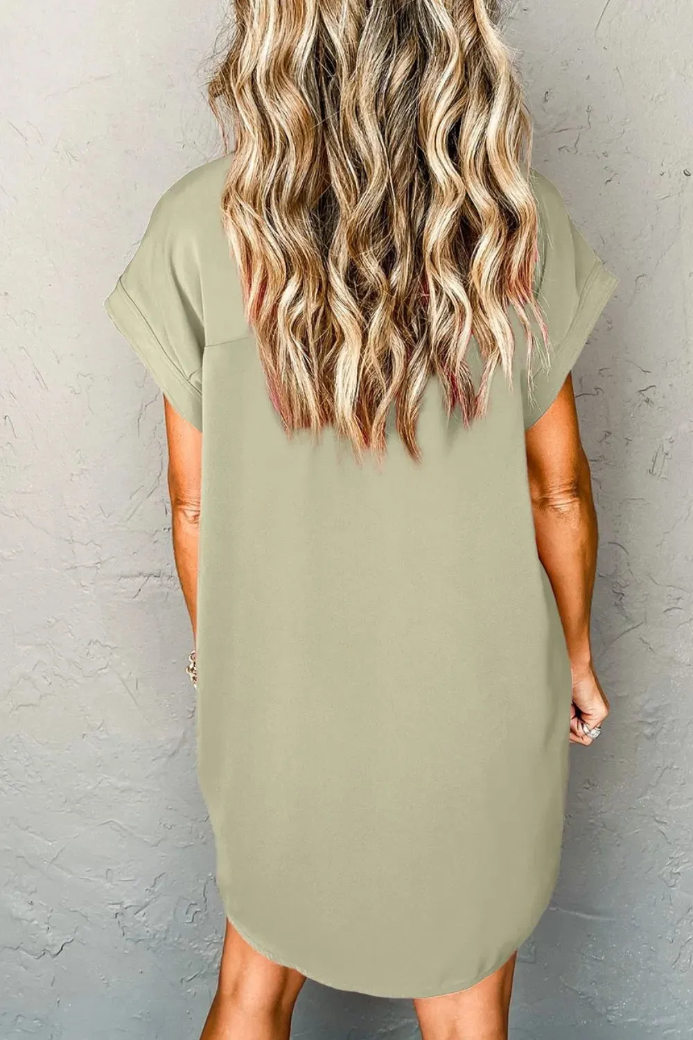 Collared Neck Short Sleeve Mini Dress sold by Gigi Laurent product image thumbnail 2