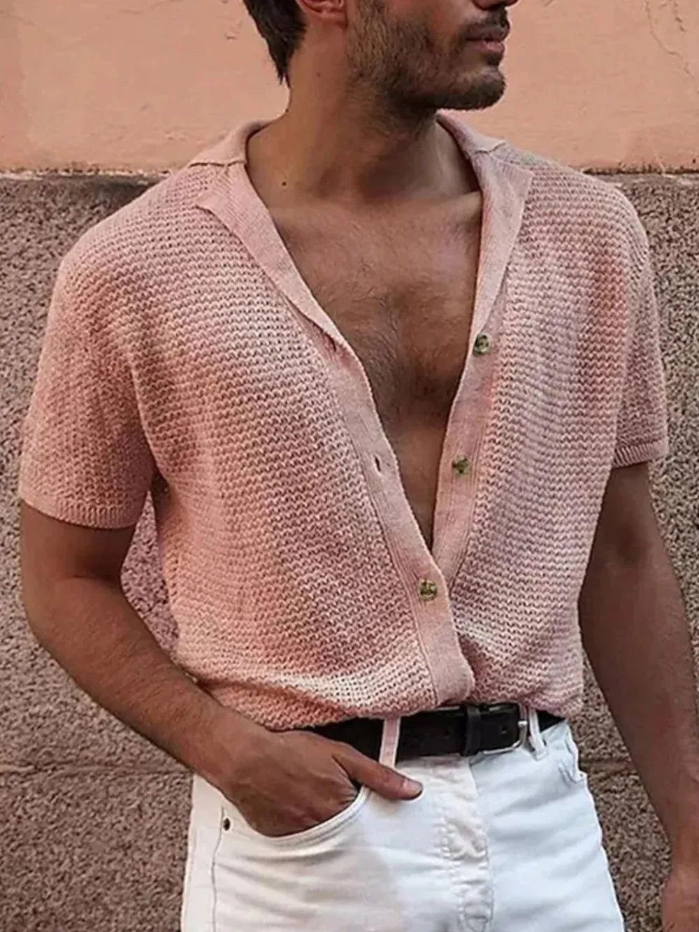 Men's Full Size Button Down Short Sleeve Shirt Plus Size sold by Gigi Laurent product image thumbnail 4