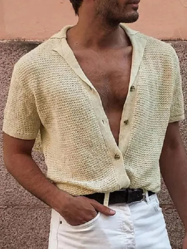 Men's Full Size Button Down Short Sleeve Shirt Plus Size sold by Gigi Laurent