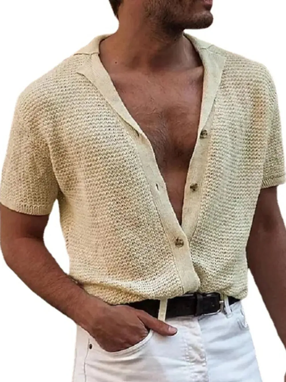 Men's Full Size Button Down Short Sleeve Shirt Plus Size sold by Gigi Laurent product image thumbnail 2