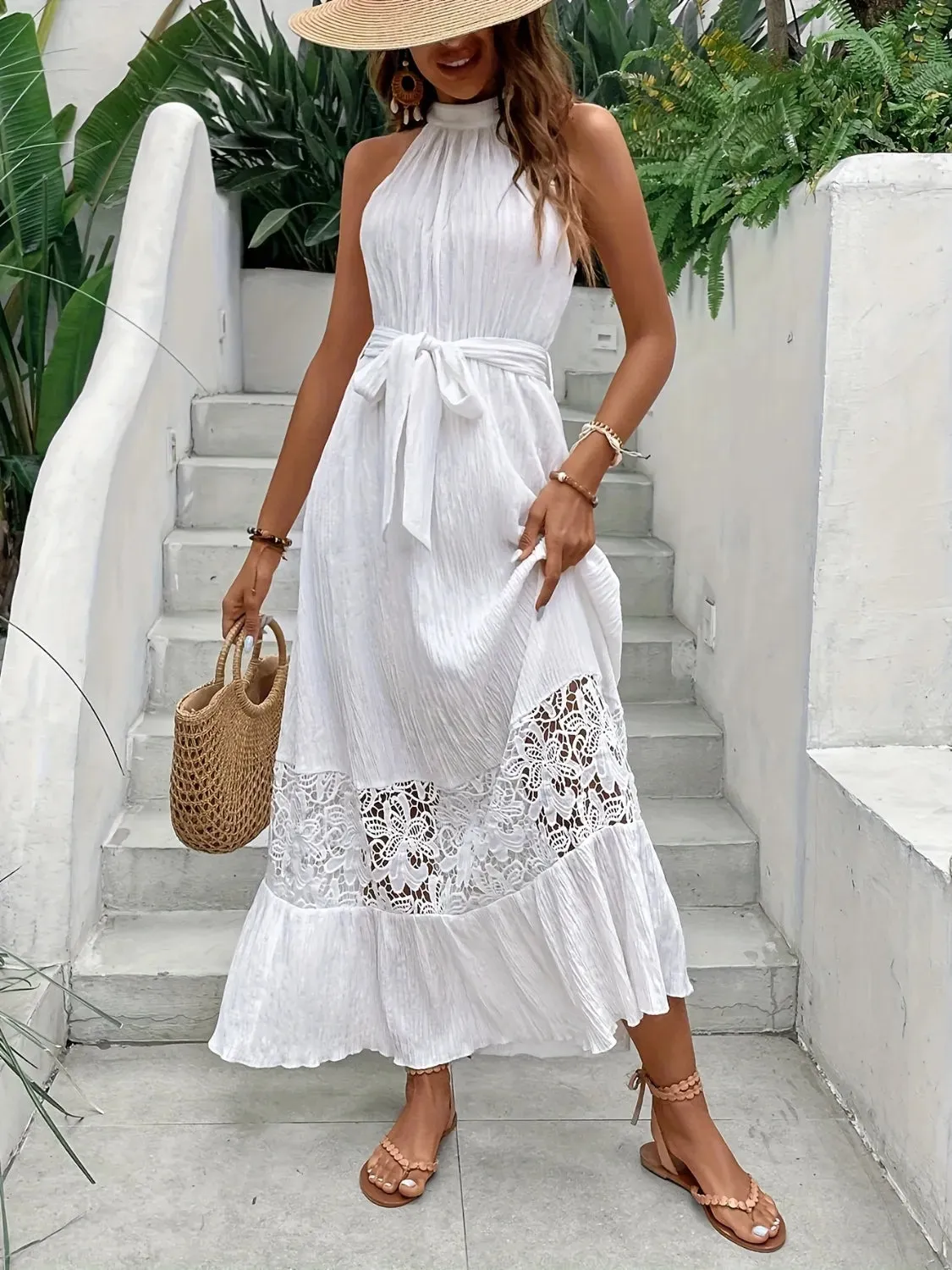 Lace Detail Sleeveless Maxi Cami Dress sold by Gigi Laurent product image thumbnail 3