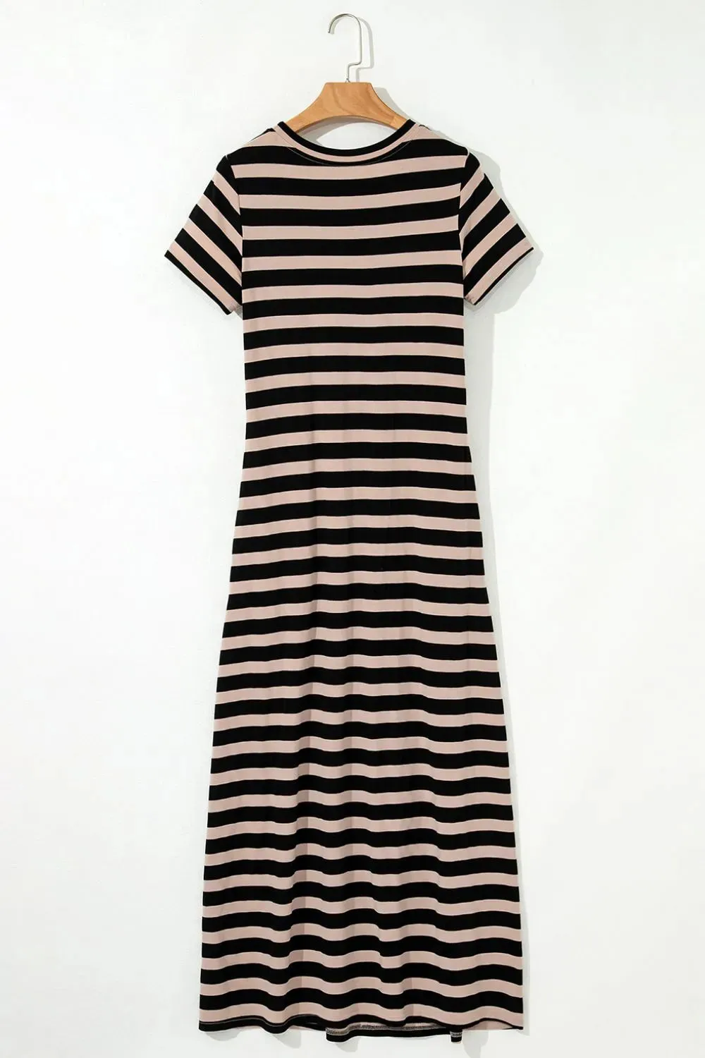 Stripe Casual Round Neck Tee Dress with Pockets sold by Gigi Laurent product image thumbnail 5