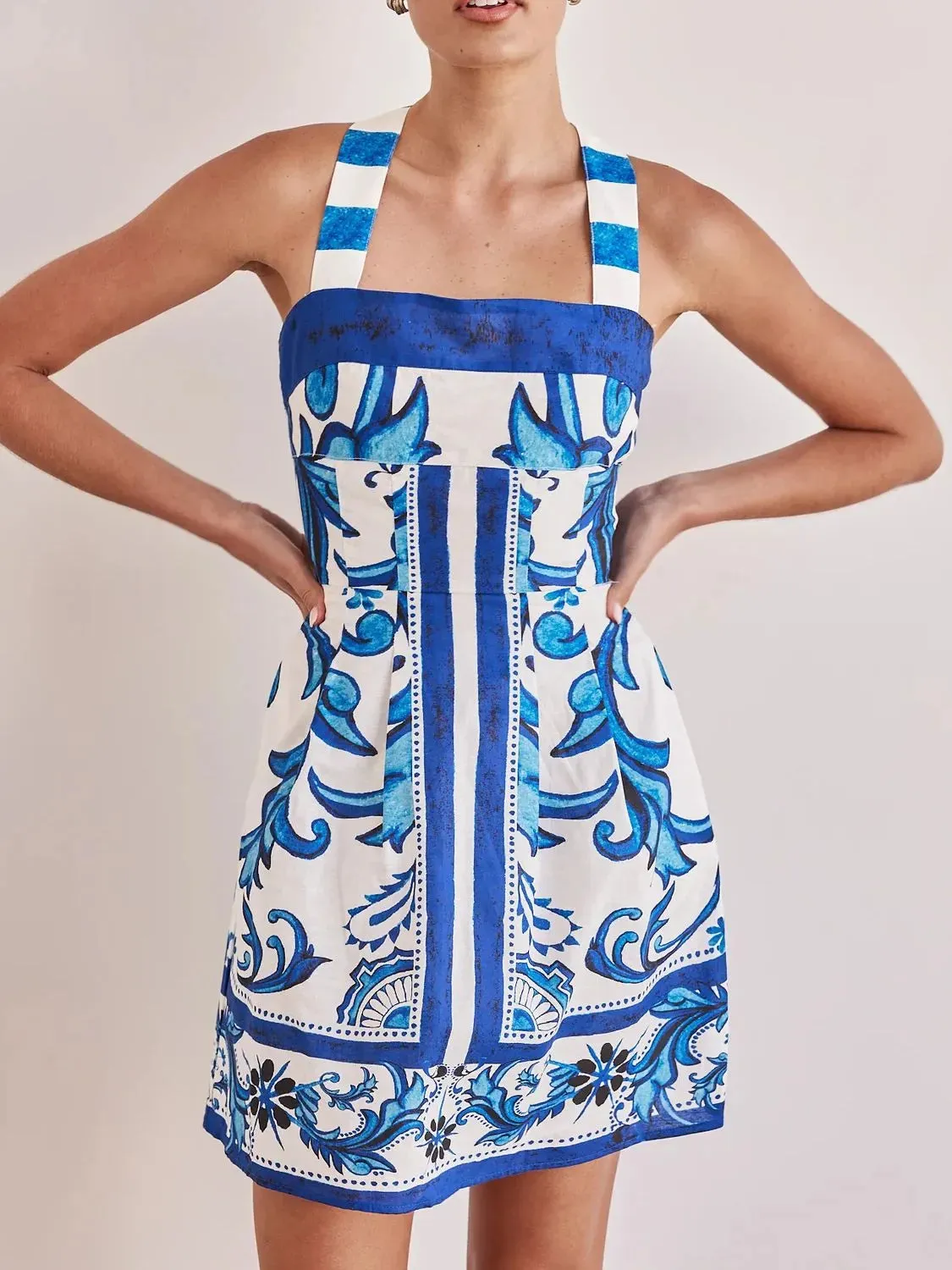 Printed Square Neck Midi Dress sold by Gigi Laurent product image thumbnail 2