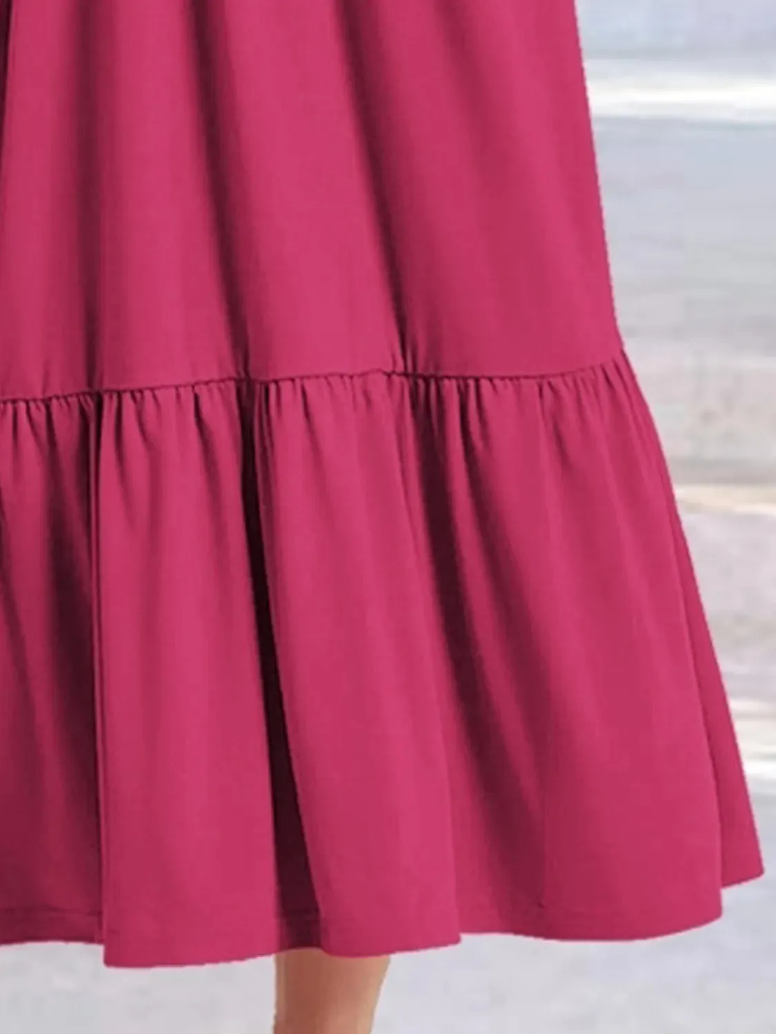 Round Neck Short Sleeve Midi Tee Dress sold by Gigi Laurent product image thumbnail 2