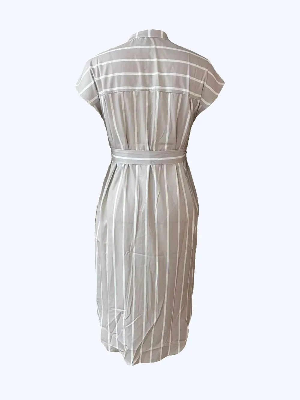 Striped Tie Waist Short Sleeve Dress sold by Gigi Laurent product image thumbnail 5