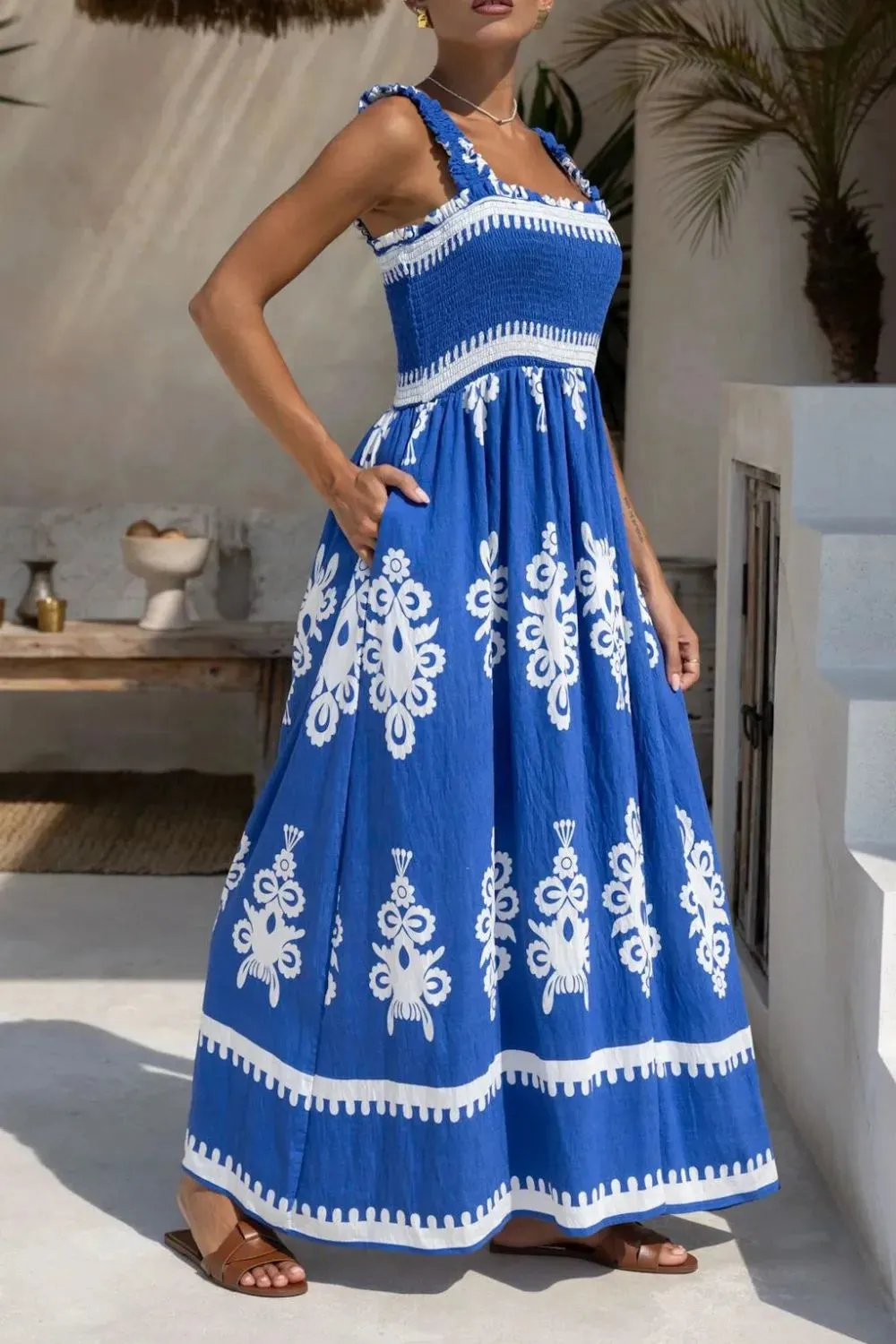 Printed Square Neck Cami Dress sold by Gigi Laurent product image thumbnail 2