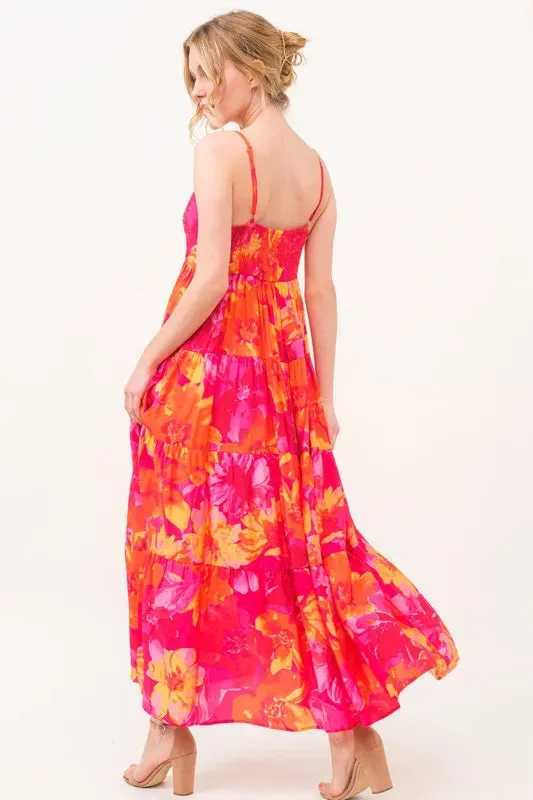 And The Why Floral Tiered Maxi Cami Dress with Pockets sold by Gigi Laurent product image thumbnail 2