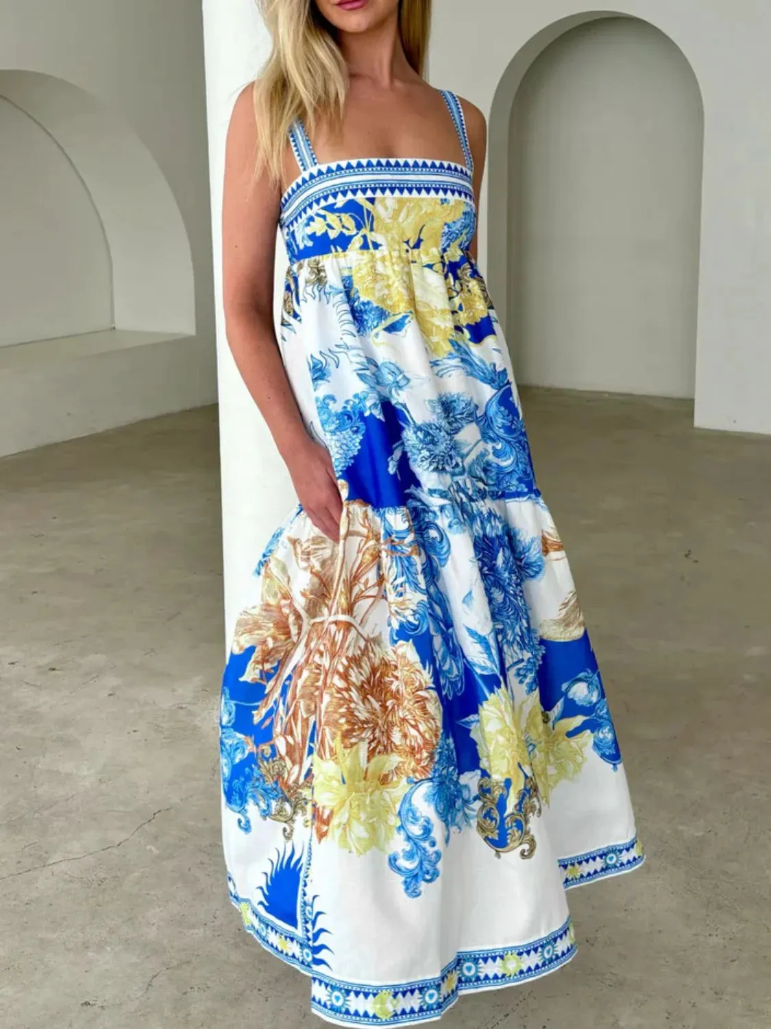 Pocketed Printed Sleeveless Cami Dress sold by Gigi Laurent product image thumbnail 2