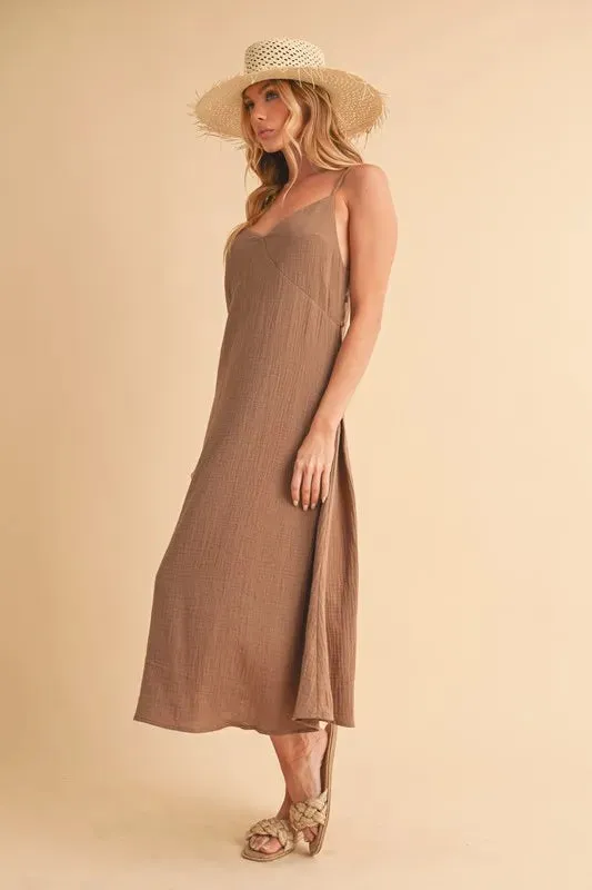 Aemi+Co Side Button Midi Cami Dress sold by Gigi Laurent product image thumbnail 3