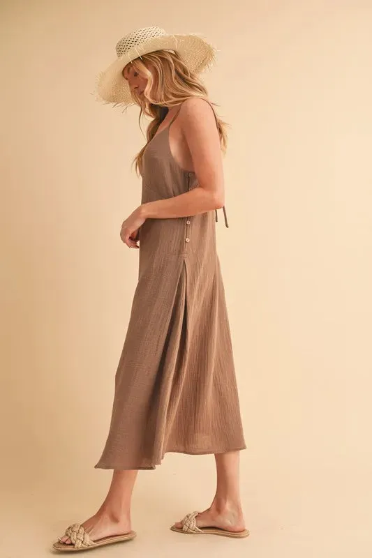 Aemi+Co Side Button Midi Cami Dress sold by Gigi Laurent product image thumbnail 4