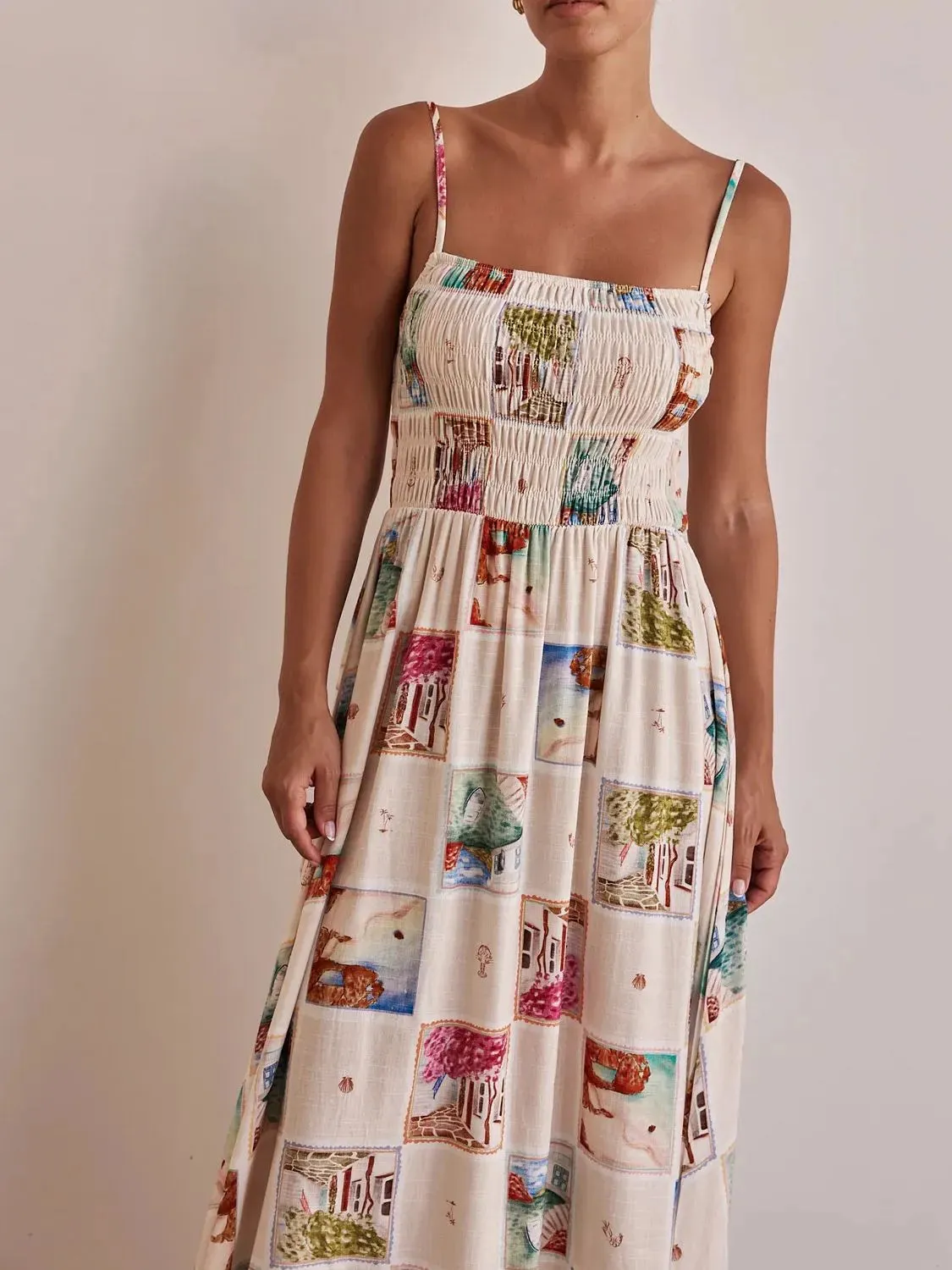 Smocked Square Neck Cami Dress sold by Gigi Laurent product image thumbnail 2