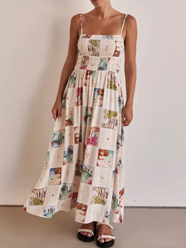 Smocked Square Neck Cami Dress sold by Gigi Laurent