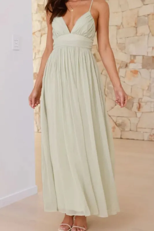 Ruched V-Neck Cami Dress sold by Gigi Laurent