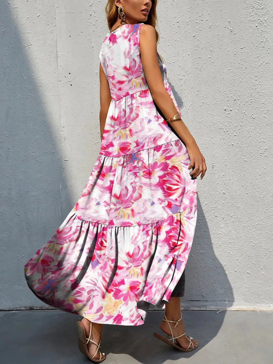 Floral Tiered Maxi Tank Dress sold by Gigi Laurent product image thumbnail 2