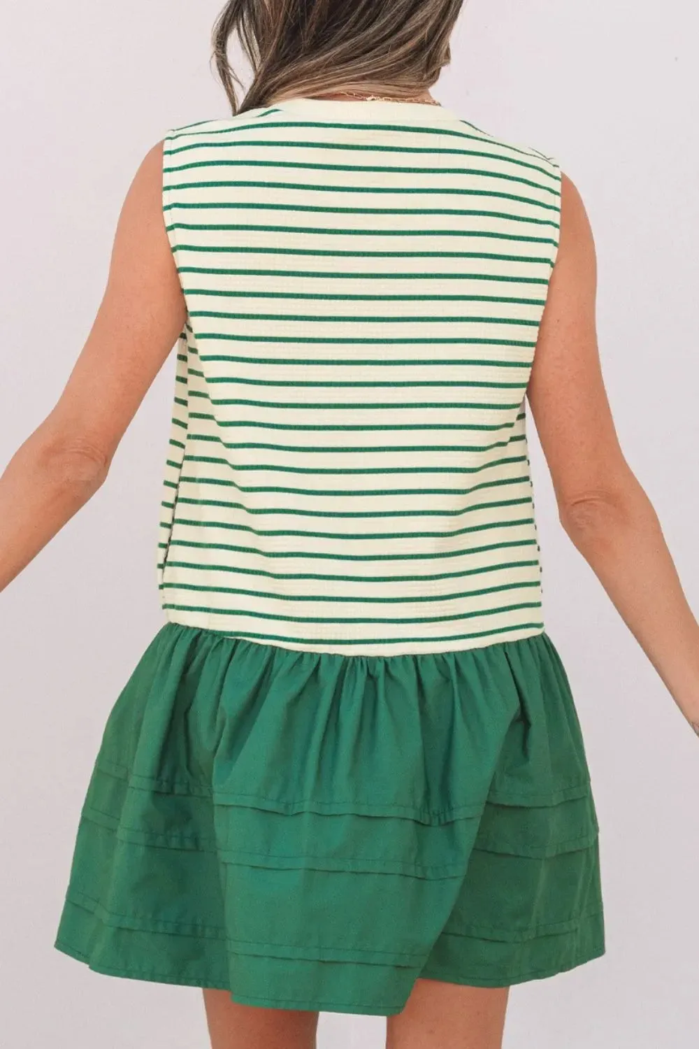 Stripe Woven Sleeveless Mini Dress sold by Gigi Laurent product image thumbnail 2