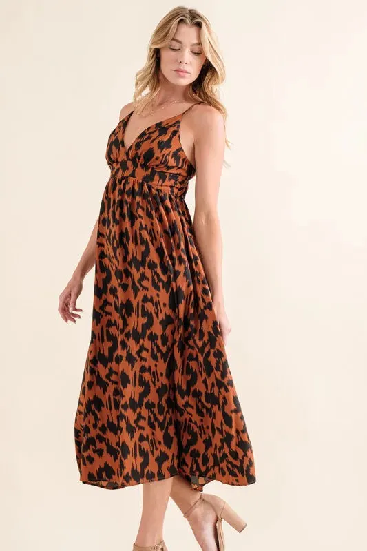 And The Why Leopard Print Plunge Maxi Dress sold by Gigi Laurent product image thumbnail 2