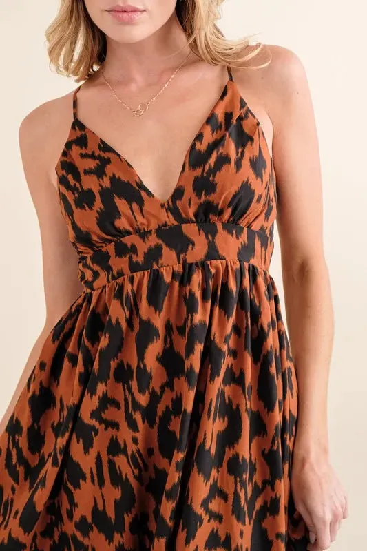 And The Why Leopard Print Plunge Maxi Dress sold by Gigi Laurent product image thumbnail 5