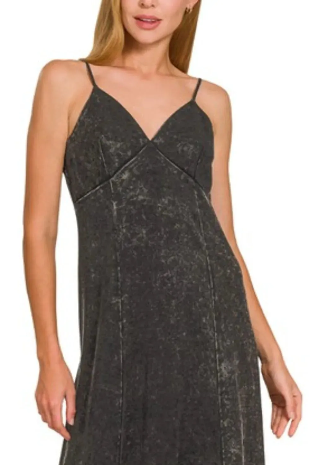 Zenana Tencel Mineral Washed Maxi Dress sold by Gigi Laurent product image thumbnail 2