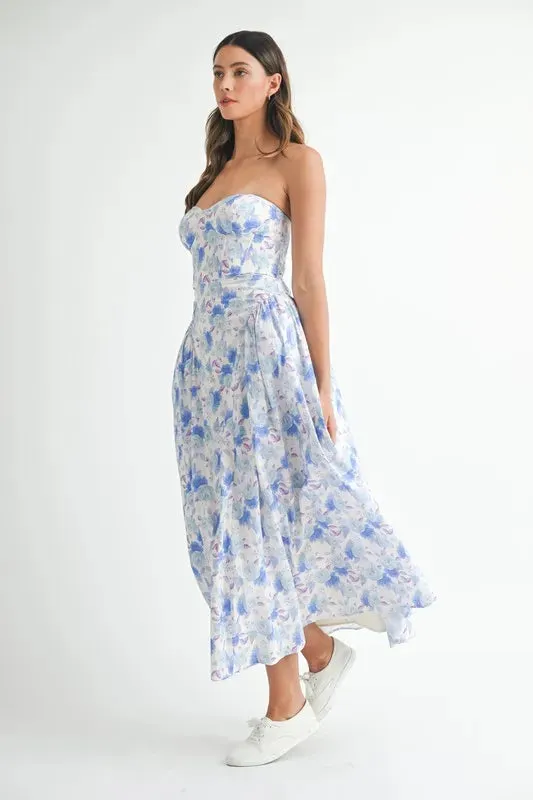 MABLE Sweetheart Neckline Floral Printed Midi Dress sold by Gigi Laurent product image thumbnail 5