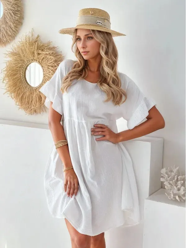 Round Neck Short Sleeve Mini Dress sold by Gigi Laurent product image thumbnail 4